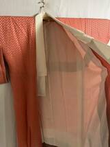 長襦袢　正絹　グラデーション　ぼかし　三角　ピンク色地　着物　和服　和装　着物コーデ　リメイク　衣装　百貨店　高級_画像7