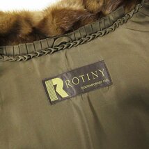 r5f121307★ROTINY デミバフミンク ラウンド裾 コート 着丈55cm 11号_画像8