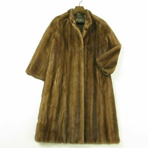 r5f122116★Angel Fur デミバフミンク ロングコート 着丈105cm L相当 やや難あり