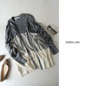 デレク ラム DEREK LAM☆ウール オーバーサイズ バイカラーニットカーディガン Mサイズ☆C-K 7542