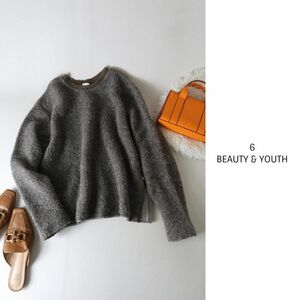 1.7万☆ロク 6/BEAUTY & YOUTH☆ウールパイルジッププルオーバー 日本製☆A-O 0063