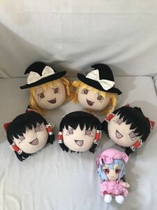 【正規品】霧雨魔理沙/博麗霊夢 ゆっくりぬいぐるみ(中)　他 「東方Project」　まとめてセット　中古品 #y-6780