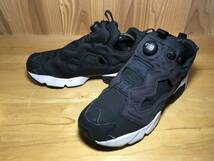 ★Reebok リーボック INSTAPUMP FURY ポンプ フューリー OG 黒×黒 27.5cm Used 検 モノトーン コーデ スニーカー_画像1