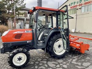 ●2７馬力●クボタトラクターKT27●KUBOTA ●PTO●パワステ●クボタNR15 ロータリー●使用時間794●ラジオ●エアコン●●美品