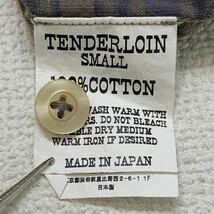 (912) 美品 【 TENDERLOIN 】 オンブレ チェック チェーンステッチ ワーク シャツ S ブラウン LS SHIRT テンダーロイン 刺繍_画像9