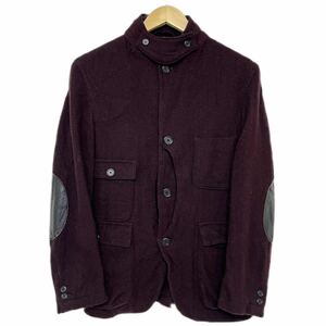 【 WOOLRICH 】 アメリカ 製 ハーフムーン ポケット UP LAND JACKET 牛革 ハンティング パッチ ジャケット XS アップランド ウールリッチ