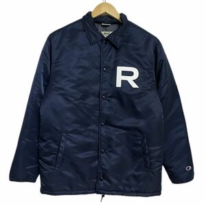 【 Ron Herman 】 champion RHC コーチ ジャケット 裏 キルティング 中綿 M ネイビー バック ロゴ ロンハーマン チャンピオン THERMOLITE