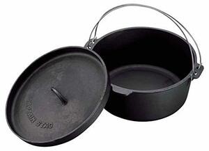  Captain Stag (CAPTAIN STAG) camp barbecue dutch oven iron castings 25cm She's person g un- ***