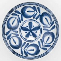 波佐見焼 モダンブルー どんぶり ボウル 鉢 盛り皿 深皿 M 直径15cm 聖栄 花柄 北欧 電子レンジ 食洗機対応 ・・・_画像3