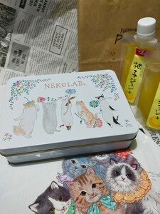 ★【婦人画報お取寄せ掲載・NEKOLAB】『オハナにゃんこ缶・194g入・専用袋付き』【和歌山県有田・ふみこ農園】『柚子ジュレ130g×２個』★