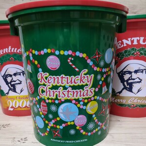  Kentucky Fried Chicken Christmas party bar reru. bucket that time thing rare present condition goods . Vintage 3 kind set retro 