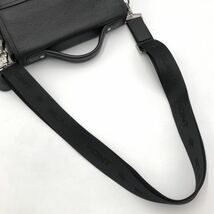 【美品】MONTBLANC モンブラン 2way ダレス ショルダーバッグ フラップ チャーム ビジネス フォーマル ブラック 黒_画像8