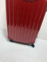 8084◇Samsonite　サムソナイト　1910　キャリーケース　TSA002　鍵2個付き　赤　傷あり【写真追加あり】◇M_画像8