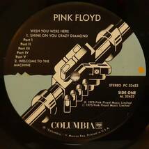 美品 米COLUMBIA盤LP ステッカー＆シュリンク！Pink Floyd / Wish You Were Here 1981年 PC 33453 ピンク・フロイド 炎 Roy Harper_画像2