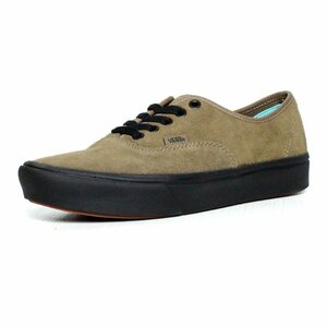 新品 VANS バンズ ヴァンズ US企画 メンズ AUTHENTI ComfyCush オーセンティック 茶 ブラウン系 黒ソール スニーカー US9.5（27.5cm）