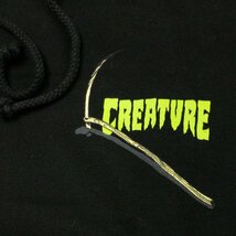 セール SALE 新品 CREATURE クリーチャー パーカー フーディー プリントスウェット 死神 スカル 黒 L_画像4