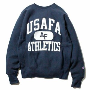 新品 Champion チャンピオン リバースウィーブ USAFA ミリタリープリント カレッジスウェット トレーナー 紺 ダークネイビー 青単タグ M