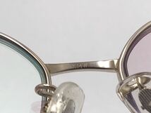 【高級メガネ】K14WG金無垢(ホワイトゴールド) ハーフリム メガネ/サングラス_画像9