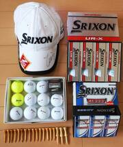 SRIXON スリクソン Z STAR キャップ,藤田光里サイン,真贋不明★おまけ,UR-X 1ダース,AD333 6個,ロスト11個,ティー18本,クリップマーカー_画像1