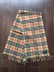 ＜バーバリー/BURBERRY＞カシミア100% ヴィンテージ ノバチェックマフラー イギリス製