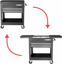 AP ツールワゴン 2段 スライドトップ | カート ツールキャビネット 作業場 収納箱 工具入れ 工具収納 工具箱 整理 道具入れ _画像2