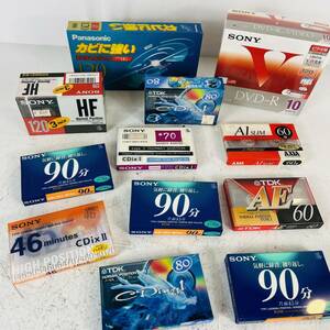 NA3899 未使用/保管品 カセットテープ VHS DVD-R 12個まとめ SONY Panasonic TDK 検K