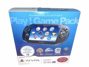 ps vita 本体　PlayStaiton Vita 3G Wi-Fiモデル Play! Game Pack クリスタル　ブラック