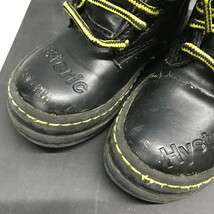●Hysteric mini ヒステリックミニ 8ホールブーツ　サイズXS　ブラック　靴紐イエロー使用感多め　中古(u1212_12)_画像2