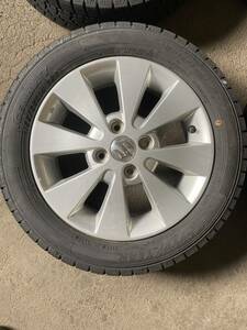 宮城県出品 155/65R14。2022年製4穴アルミホイール タイヤ 4本セット