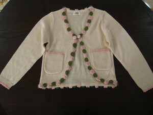 souris Thule . flower motif . lovely cardigan 140