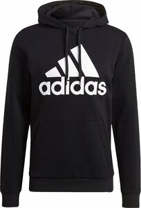 1293131-adidas/メンズ 裏起毛 スウェット フリース パーカー ビッグロゴ トレーニングウェア/L