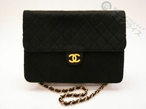 ◆A6884 CHANEL シャネル マトラッセ コットンジャージ プッシュロック チェーン ショルダー バッグ