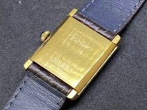 ◆Z5227 Cartier カルティエ タンク 18KGEP 手巻 レディース 腕時計 良品_画像7