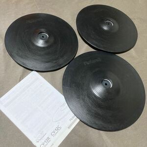 ☆完動! Roland V-drum CY-12C(2枚) CY-13R(1枚) 電子ドラム クラッシュ ライド シンバル V-drum V-Cymbal Crash Ride ローランド