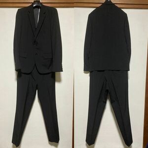 ★超美品! COMME des GARCONS HOMME セットアップ スーツ 表ウール100％ 裏キュプラ BLK コムデギャルソンオム HC-J111 HC-P111