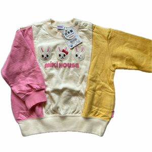 【ミキハウス】 トレーナー 男の子 女の子 ベビー キッズ 子供服 長袖 サイズ90 新品！