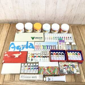 ▼絵具 セット Liquutex Aqyla Pentel MATSUDA PERMANENT WHITE ストーンマチエール Poppy Oil まとめ 絵の具 アート用品 訳あり