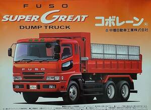  Aoshima 1/32 Mitsubishi Fuso Super Great dump cobolane installation not yet constructed big custom dump truck Giga art circle 