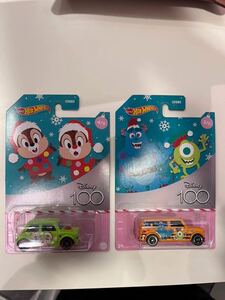 USカード　2台セット　日本未発売　ディズニー100周年　Morris Mini/ Chip & Dale Hot Wheels ミニクーパー　オースティン　ミニバン