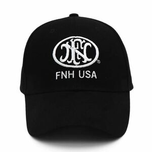 FNH USA エフエヌ 刺繍 キャップ 帽子 黒 エフエン