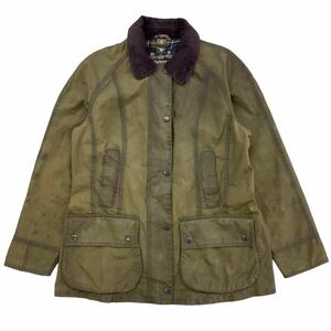 Barbour オイルドジャケット 12 オリーブ チェック柄 ハンティング コート オイル バブアー ジャケット