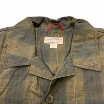 90s USA製 FILSON GARMENT オイルド ジャケット XL ブラウン チェック柄 ワックス コットン ハンティング フィルソン ガーメント_画像2