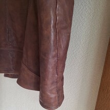 ★美品　incarnation Horse Leather W/Breast Moto Darts Shoulder Blouson Lined JB-3 インカネーションダブルレザーライダース_画像4