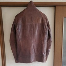 ★美品　incarnation Horse Leather W/Breast Moto Darts Shoulder Blouson Lined JB-3 インカネーションダブルレザーライダース_画像6