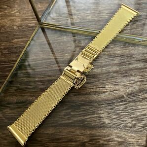 20mm 金色 ヴィンテージ 腕時計ベルト 腕時計バンド 金属ブレス 中古品の画像4