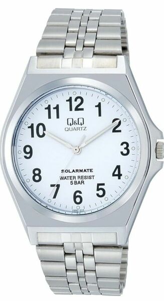 新品未使用品　シチズン　腕時計　ソーラー電源　Q&Q　5気圧防水　ソーラー腕時計　アナログ　ステンレスバンド