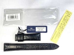 RG01W19BK SEIKO グランドセイコー 19mm 純正革ベルト クロコダイル ブラック SBGX265/9F62-0AB0他用 送料無料