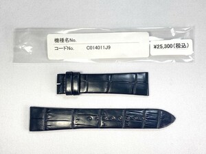 C014011J9 SEIKO グランドセイコー 19mm 純正革ベルト クロコダイル ブラック SBGV009/9F82-0AB0他用 ネコポス送料無料