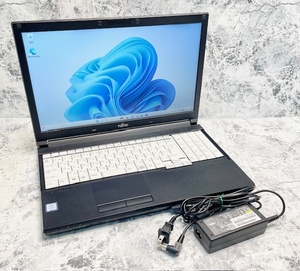 T2843 FUJITSU LIFEBOOK A577/SX Core i5-7300U 2.60GHz 第7世代 メモリー8GB HDD500GB Windows11 ノートPC 電源アダプター付き