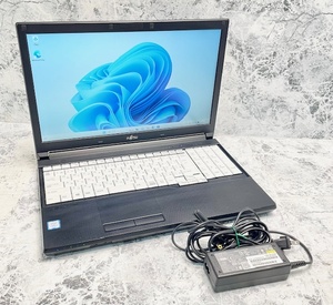 T2933 FUJITSU LIFEBOOK A577/TX Core i5-7300U 2.60GHz 第7世代 メモリー8GB HDD500GB Windows11 ノートPC 電源アダプター付き